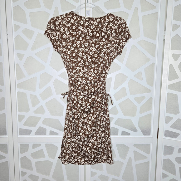 Floral Open Sides Mini Dress Size MD Y2K Casual Cottage Ditsy Romantic Feminine - Picture 6 of 6